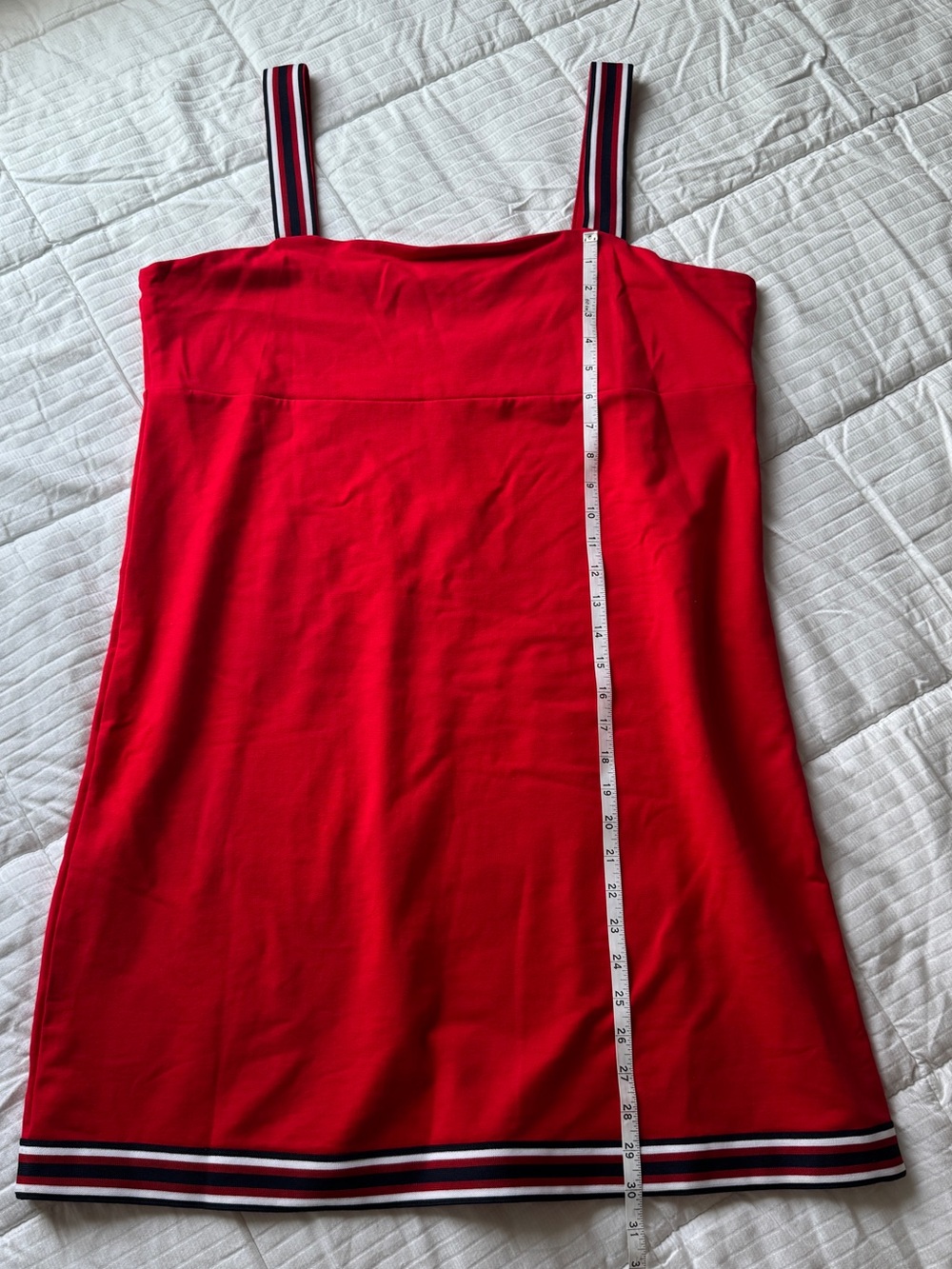 Tommy Hilfiger red french terry sneaker dress with striped details size XL - Picture 5 of 8